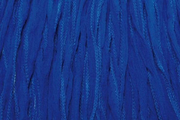 Seidenband fairy 110x1,5cm, Crinkle Chiffonseide königsblau