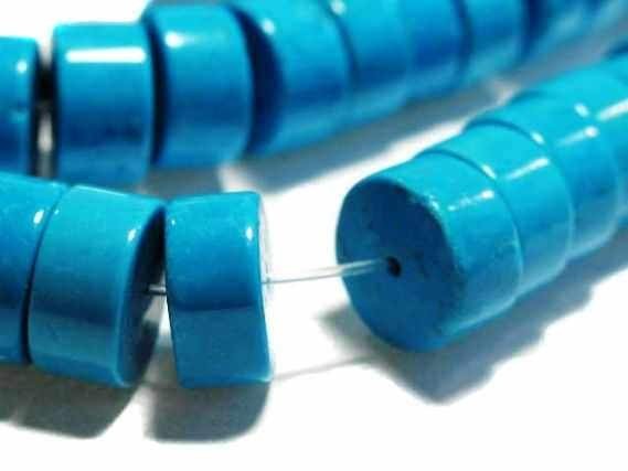 Zylinderstrang 12x6mm/40cm, Magnesit blau gefärbt