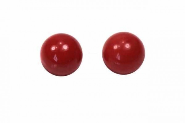 Perlen halfdrill 7,5mm aus roter Koralle natur