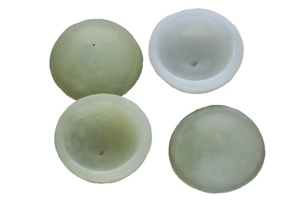 Halbkugel 20x9mm aus Serpentin China Jade VPE 4 Stück