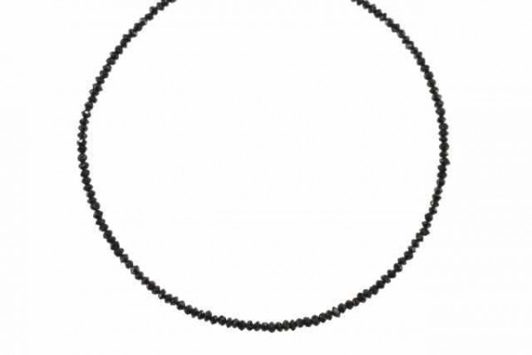 Rondellenstrang facettiert 2-2,2mm/42cm, schwarzer Diamant