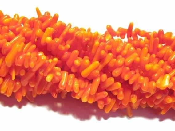Aststrang 10-15mm/90cm, Koralle orange gefärbt