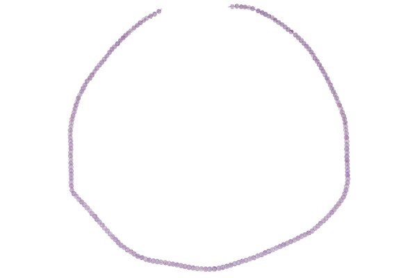 Buttonstrang facettiert 3,5mm/40cm, Amethyst