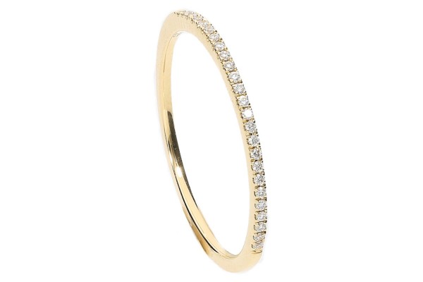 Ring Größe 53, 14k Gelbgold, 25 Brillanten 0,08ct.TW-vsi