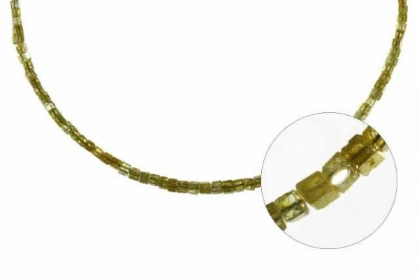 Würfelstrang 1,4-2,4mm/42cm 12,90ct, Diamant gelb-grün