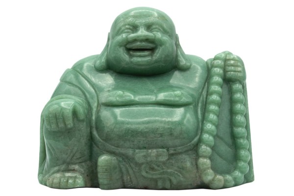 Buddha 130x100x75mm aus grünem Aventurin