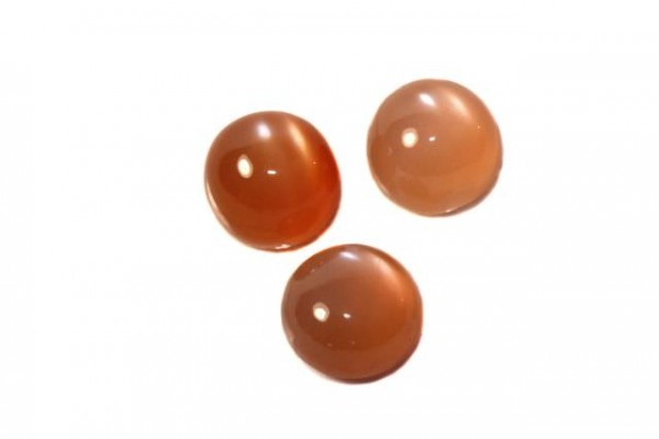 Cabochon 7mm, Mondstein orange