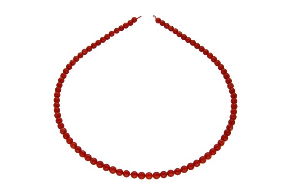 Kugelstrang 5-5,3mm/40cm, Koralle rot