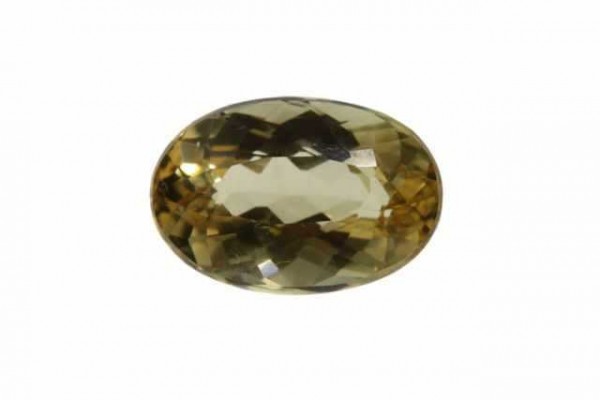 Oval facettiert 7,5x11mm, Goldberyll