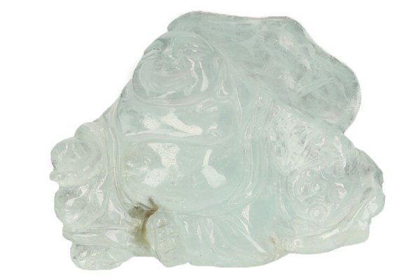 Buddha Gravur 52x29x38mm aus Aquamarin