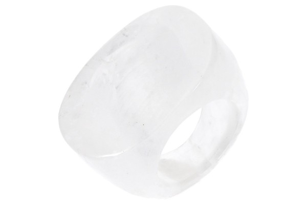 Oval-Ring 25x35mm, Größe 60, Bergkristall