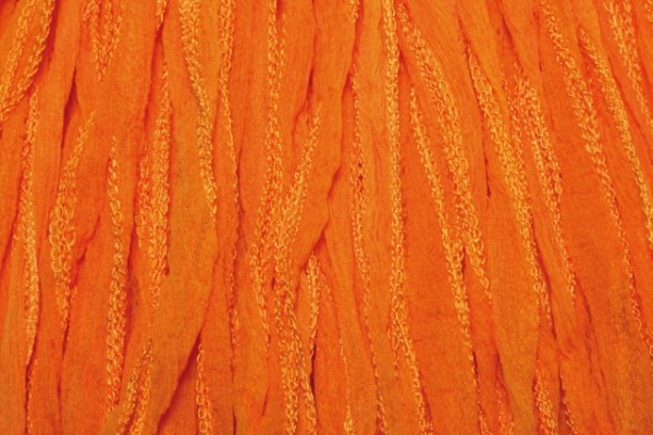 Seidenband fairy 110x1,5cm, Crinkle Chiffonseide orange