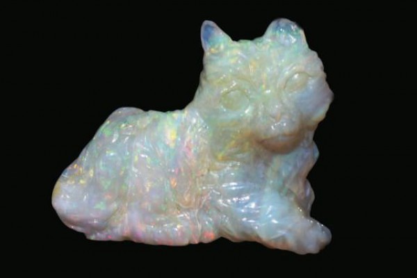 Katze 25x21mm, Opal