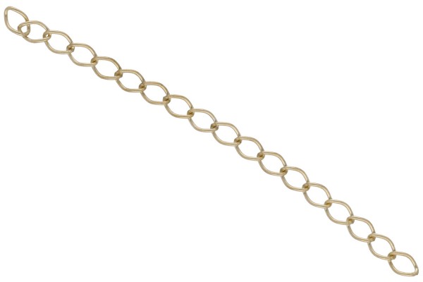 Kettenverlängerung 5cm 2x3mm, Silber 925 vergoldet