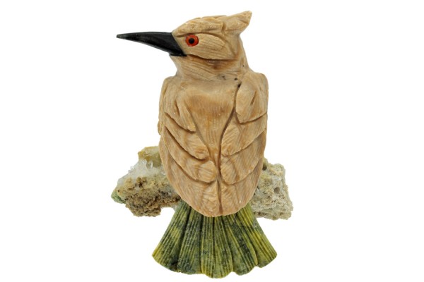 Amazonas Fischer 80x72x50mm, Aragonit und Serpentin