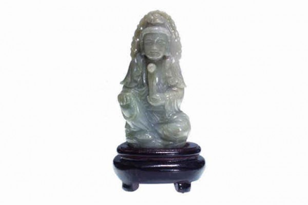 Guan Yin 50x110mm, Burma Jade