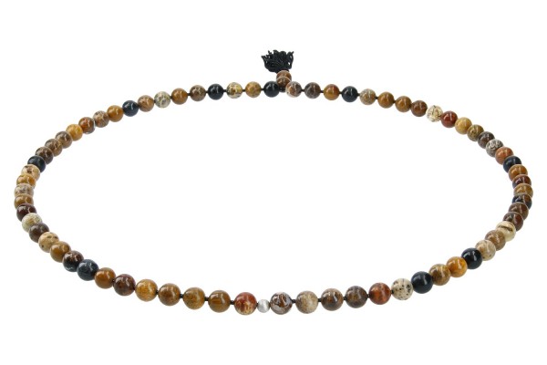 Herrenkette 10mm/80cm aus Fossiler Koralle