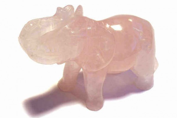 Elefant 100x80x50mm, Rosenquarz