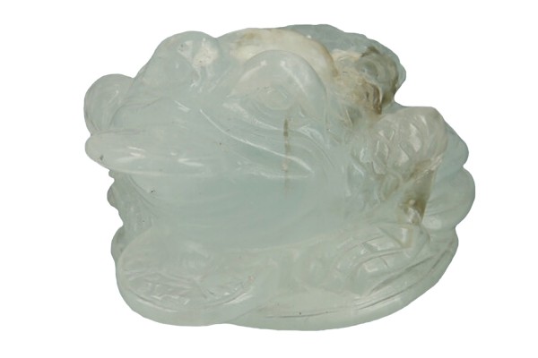 Feng Shui-Kröte 47x65x35mm aus Aquamarin