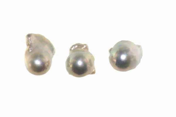 Irregular Perle ca. 15x24mm, Süßwasserzuchtperle weiß A