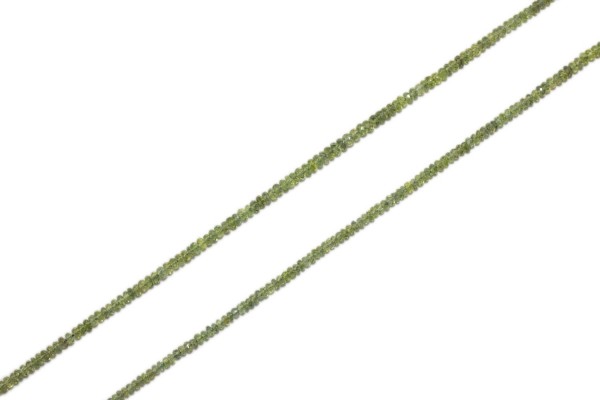 Buttonstrang facettiert 2,5-4mm/45cm, Saphir A grün
