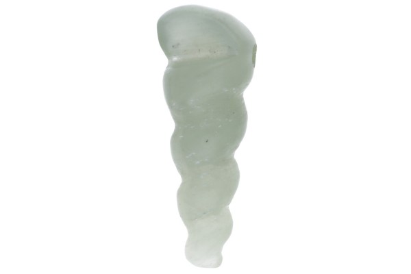 Schnecken Anhänger 11x30mm aus China Jade (Serpentin)