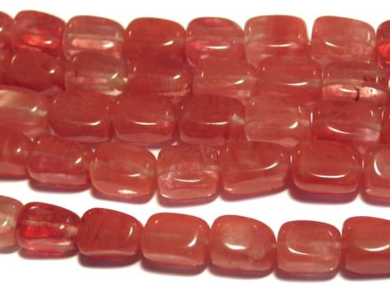 Nugget-Strang 10mm/40cm, Cherry Quarz beh.