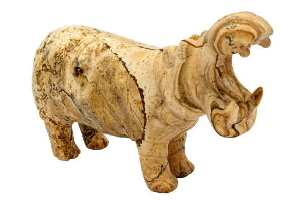 Hippo ca.110x78x37mm, Landschafts-Jaspis