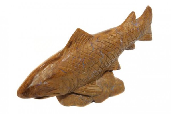 Fisch (Hecht) 50x90mm, Boulder-Opal