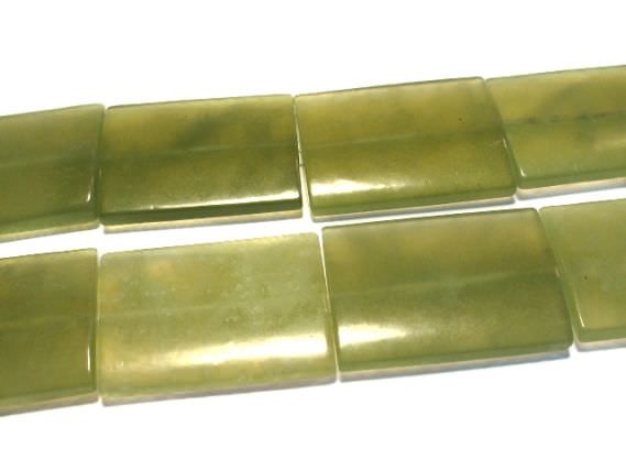 Rechteckstrang 25x34mm/40cm, Korea Jade
