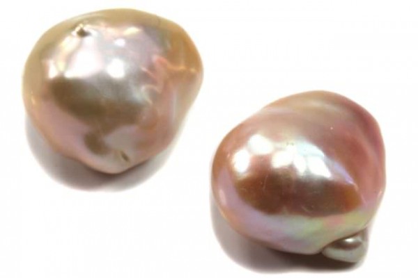 Tropfen, rosé, 16-20x19-23mm, Barockperle