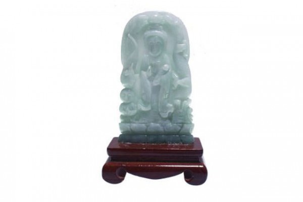 Guan Yin 60x102mm, Burma Jade