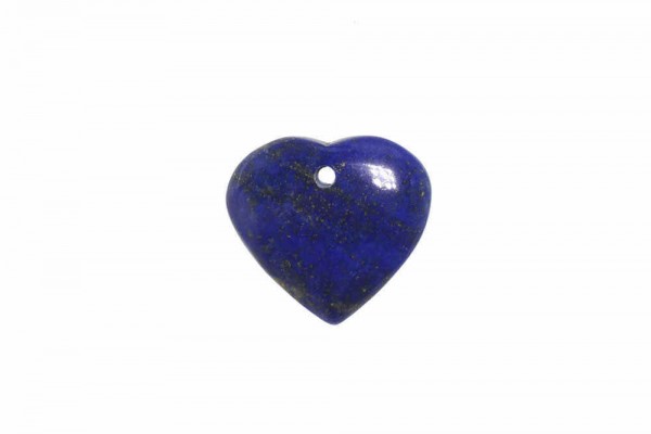 Lapislazuli Herzanhänger 30mm mit 3mm-Frontbohrung