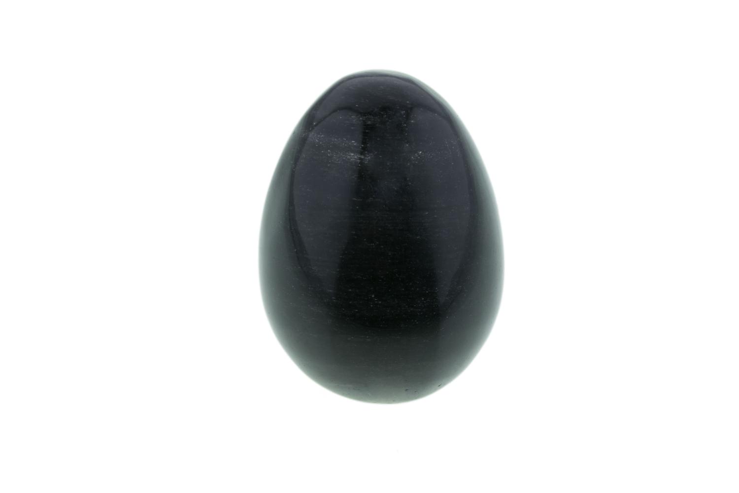 Yoni Ei 22x30mm Rauch-Obsidian 
