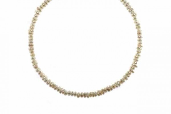 Potato-Strang 5-6mm/39cm, weiße Süßwasserzuchtperle