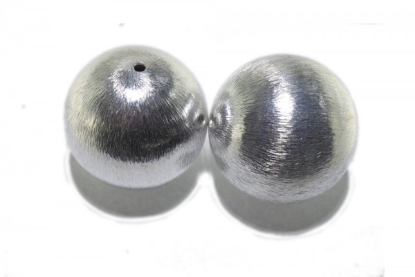 Kugel 30mm mit 1,5mm-Loch, AG 925 gebürstet