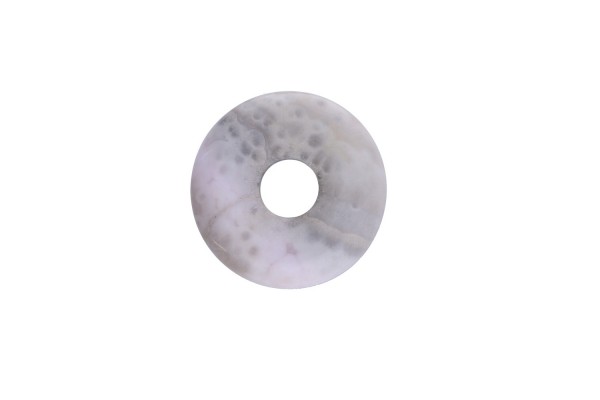 25mm Donut Anhänger aus grauem Achat