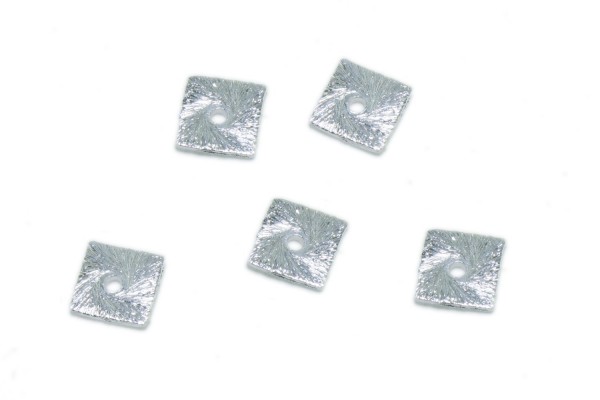 Quadrat 6x6mm radial gebürstet, AG 925
