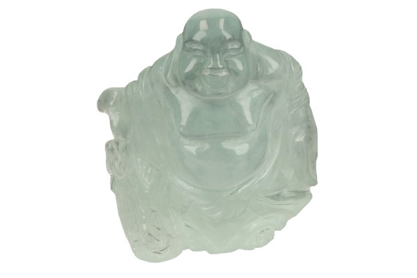 Buddha-Gravur 43x54x25mm aus Aquamarin