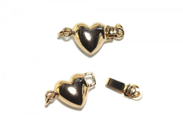 Herz-Schließe 8x15mm, AGV 925 rötlich