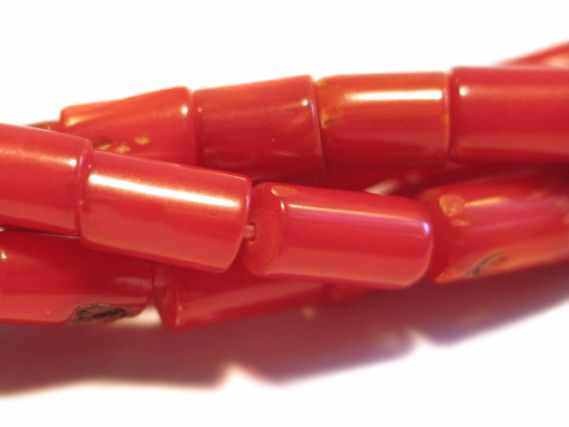 Röhrenstrang 3-4mm/40cm, Koralle rot gefärbt
