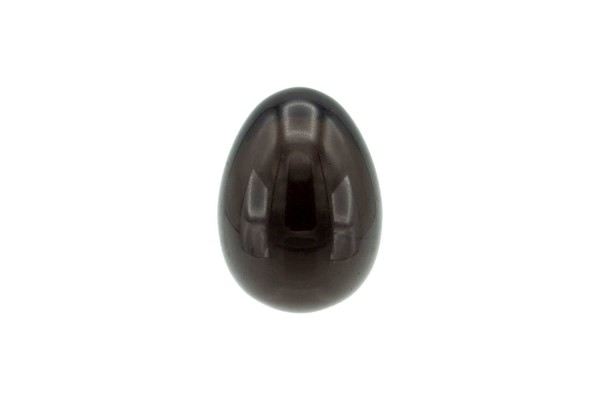 Yoni Ei 22x30mm, Rauch-Obsidian