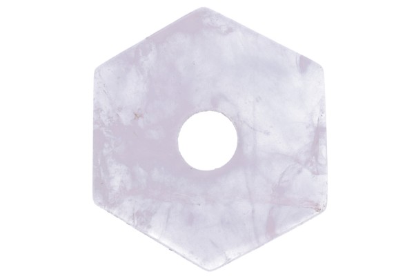 Glücksmünze Feng Shui 22x20x3.5mm aus Rosenquarz