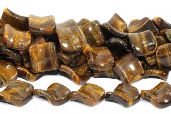 Quadratstrang gedreht 15mm/40cm, Tigerauge