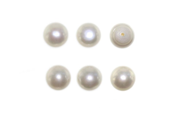 Button A weiß 8-8,5mm, Süßwasserperle