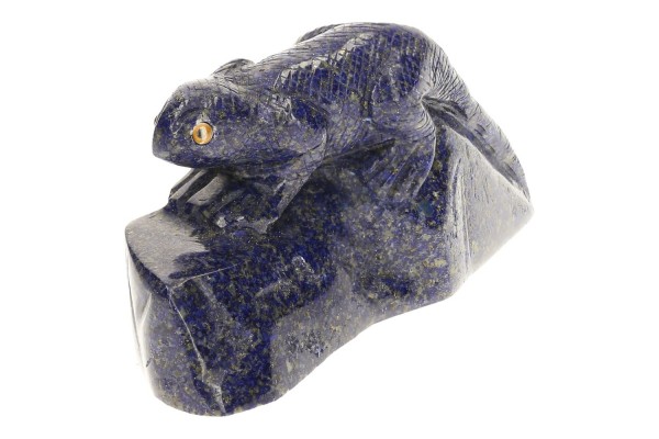 Echsen-Gravur 35x42x100mm aus Lapislazuli