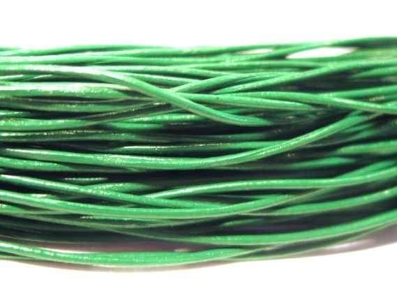 1-1,2mm x 1m Lederband smaragdgrün