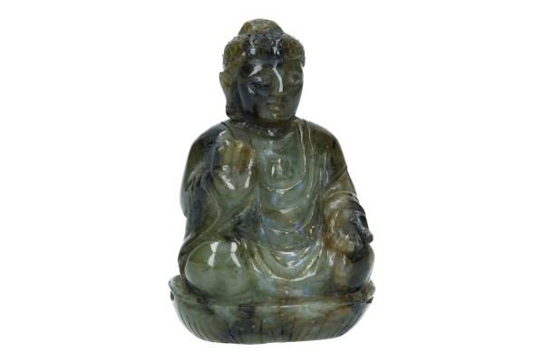 Gautama Thai-Buddha aus Labradorit 64x95x52mm