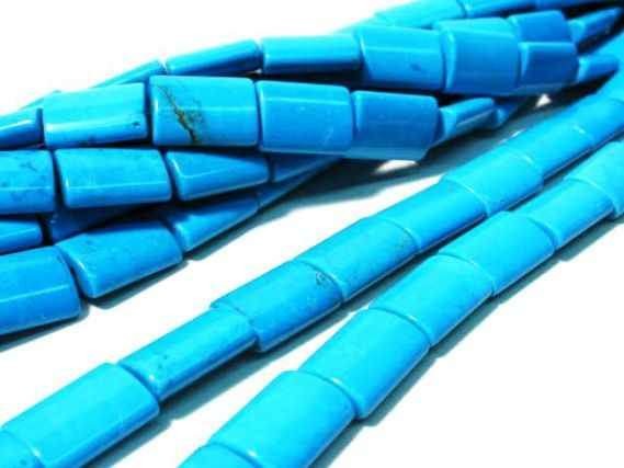 Zylinderstrang flach 12x16mm/40cm, Magnesit blau gefärbt