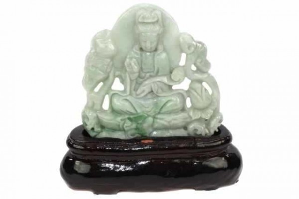Guan Yin 80x80mm, Burma Jade